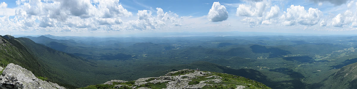 View of mountains and lake from Mount Mansfield